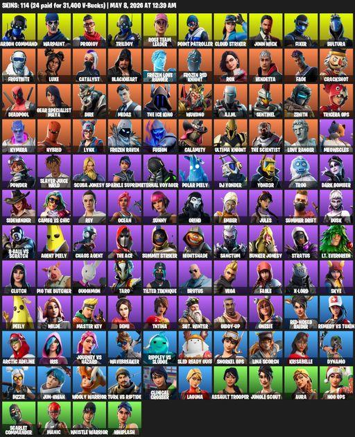 [PC/XBOX] | 114 skins | Merry Mint Axe | OG STW | Reaper Axe | Carbon Commando | Warpaint | Prodigy | Trilogy | Rose Team Leader | Point Patroller | Full Access