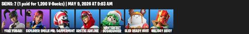 [PC/PSN/XBOX] | 7 skins | Yuki Yubari | Explorer Emilie | Mr. Dappermint | Arctic Adeline | Winterfest Bushranger | Sled Ready Guff | Holiday Boxy | Full Access