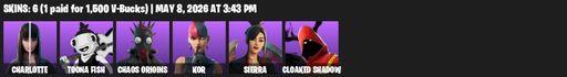 [PC/PSN/XBOX] | 6 skins | Charlotte | Toona Fish | Chaos Origins | Kor | Sierra | Cloaked Shadow | Stringles | Demonslayer Blade | Mutagen Mace | Full Access